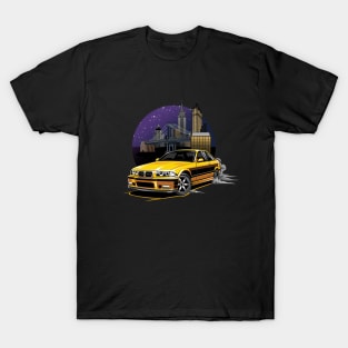 M3 E36 Illustration New York City Night Skyline T-Shirt